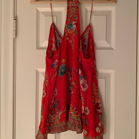 Camille T Back Chrystal beaded  SILK  tank - Picture 8 of 13